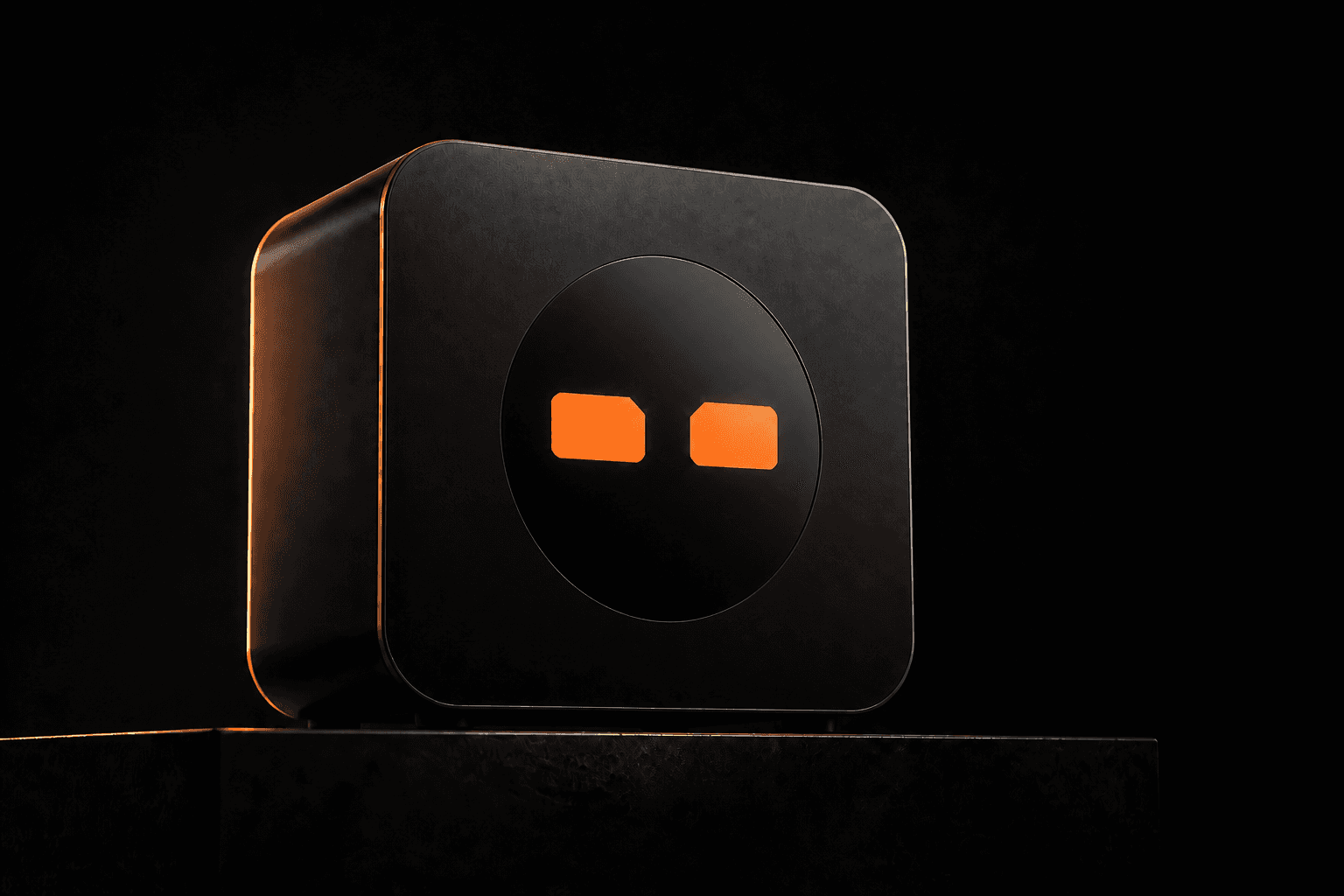 Orb by KaionRobotics с круглым экраном в чёрном корпусе